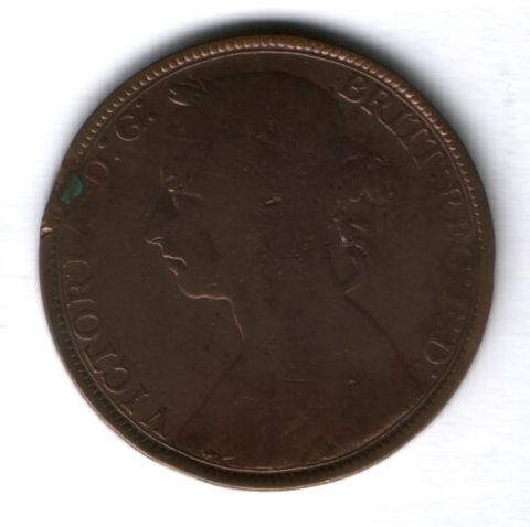 1 пенни 1890 г. Великобритания