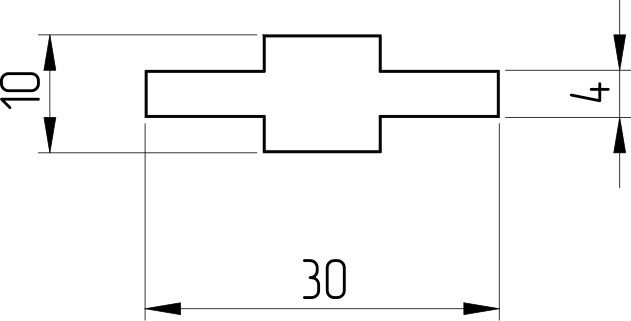 Соединительный элемент широкий (крестик)