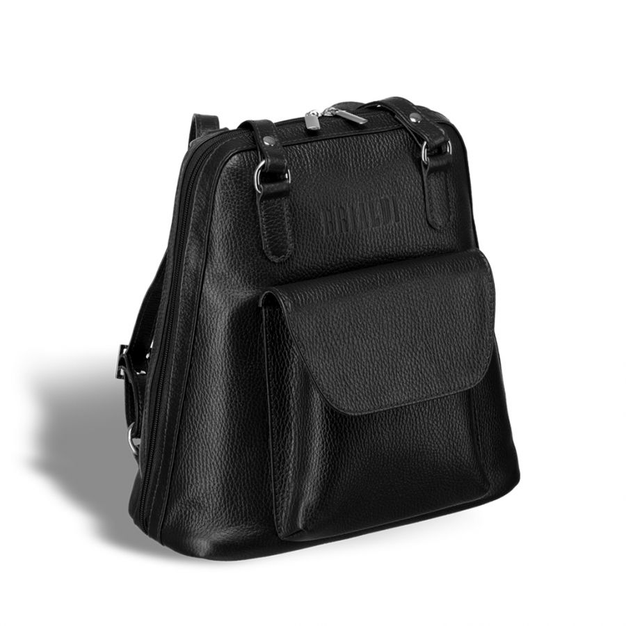 Женская сумка-рюкзак трапециевидной формы BRIALDI Beatrice (Биатрис) relief black