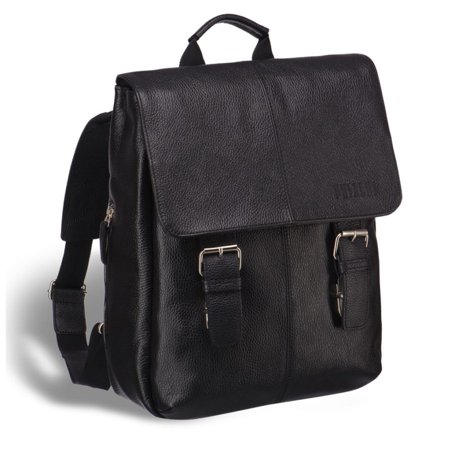 Практичный мужской рюкзак BRIALDI Broome (Брум) relief black