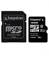 Карта памяти Kingston microSD Class 10 16 GB+SD адаптер