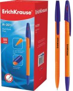 Ручка шар синяя ERICH KRAUSE R-301 0.7мм корпус оранж/50 22187