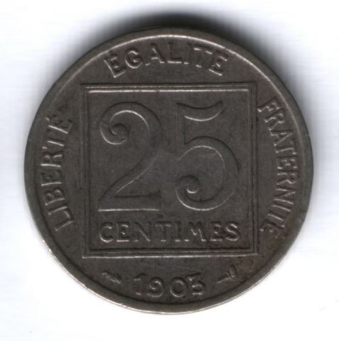 25 сантимов 1903 г. Франция