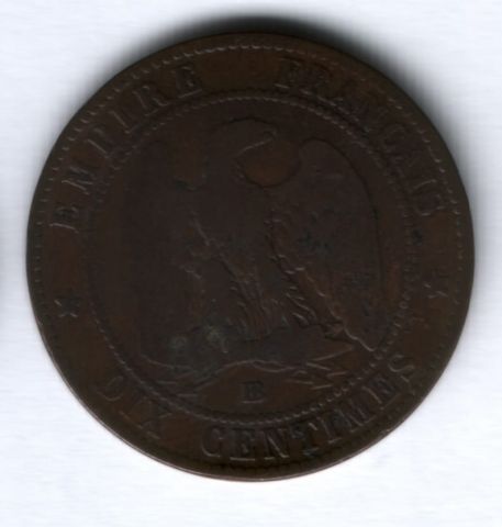 10 сантимов 1855 г. BB Франция
