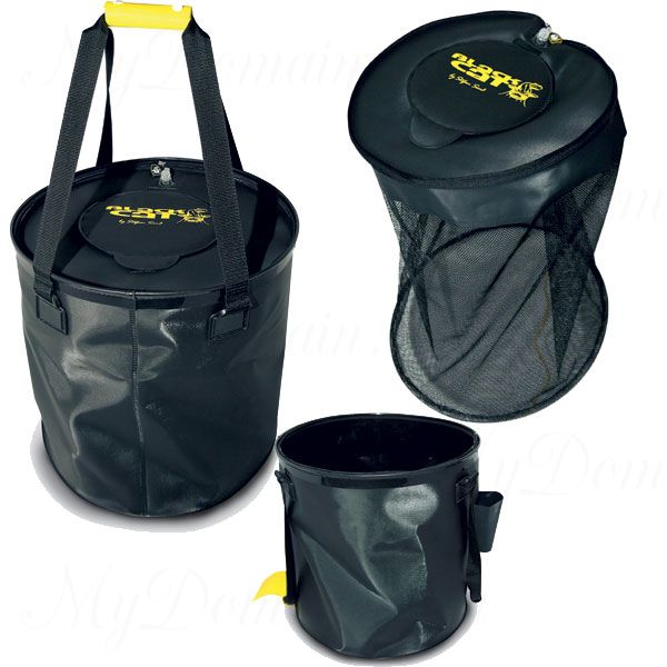 Ведро с крышкой Black Cat Live Bait Bag для живца, с карманом для аэратора, внутр. сеткой, диаметр 50 см., глубина 40 см.