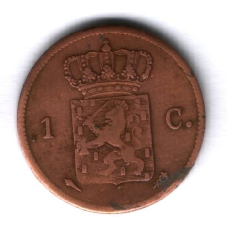 1 цент 1823 г. Нидерланды