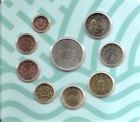 Официальный годовой набор 2017 Сан-Марино BU (9 монет) на заказ