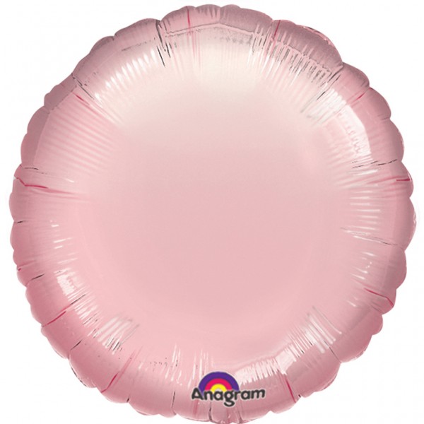 Круг розовый шар фольгированный с гелием