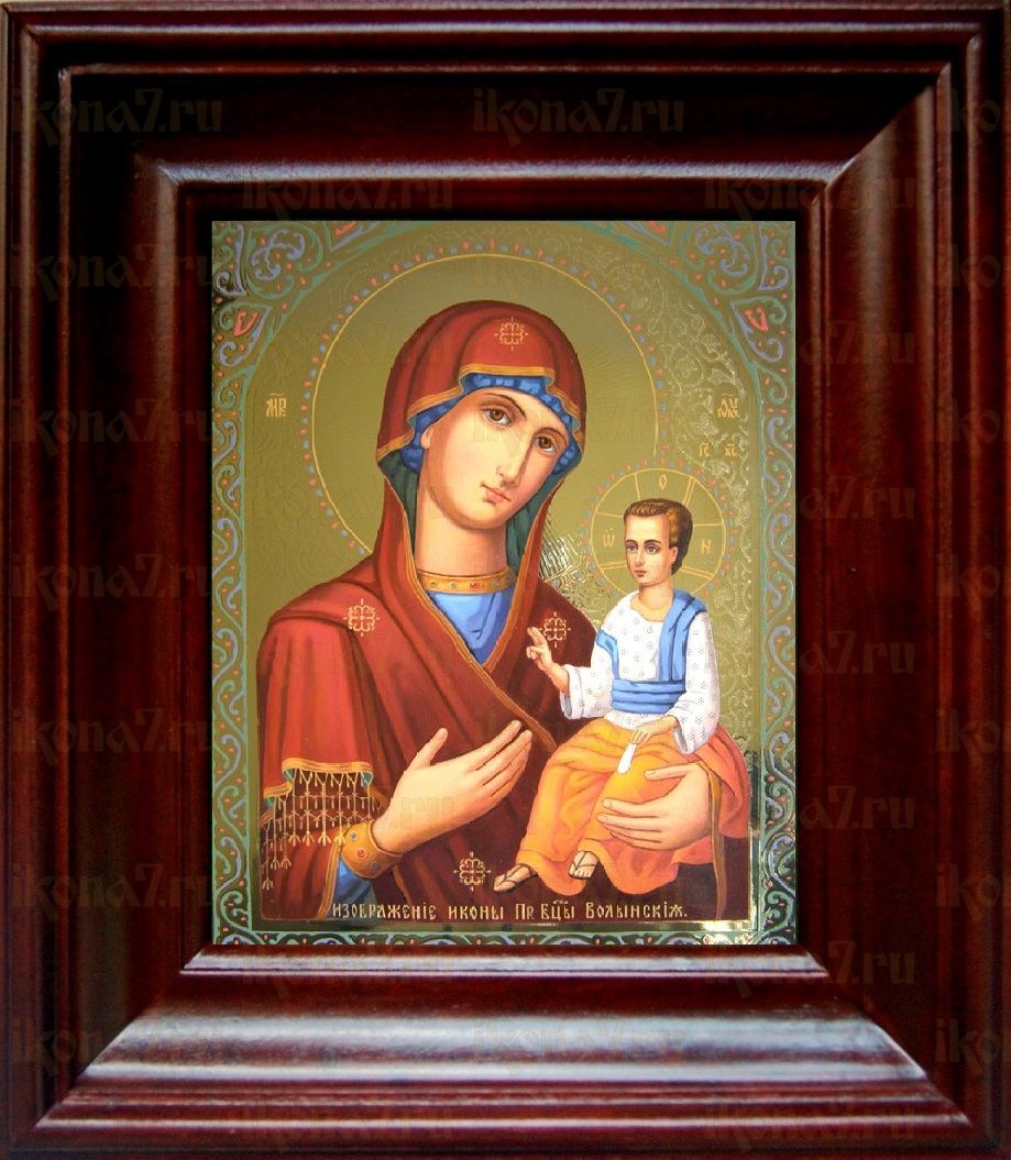 Волынская икона Божьей Матери (21х24), простой киот