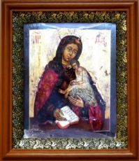 Воргольская икона Божьей Матери (19х22), светлый киот