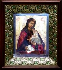 Воргольская икона Божьей Матери (21х24), киот со стразами