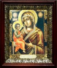Гребневская икона Божьей Матери (19х22), темный киот