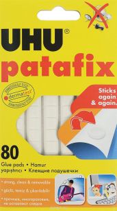 Клеящие подушечки UHU "Patafix", цвет: белый, 80 шт