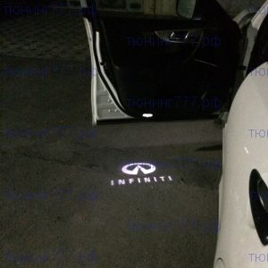 LED проекция логотипа в штатные места, на 2 двери