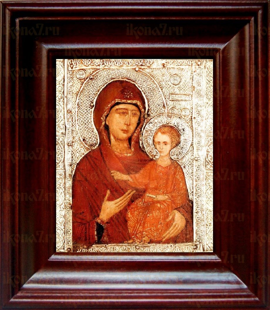 Елеоточивая (Элеовритисса) икона Божьей Матери (21х24), простой киот