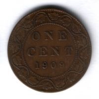 1 цент 1909 г. Канада