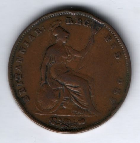 1 пенни 1855 г. Великобритания