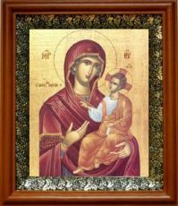 Григориатская икона Божьей Матери (19х22), светлый киот