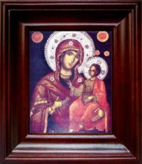 Григориатская икона Божьей Матери (21х24), простой киот