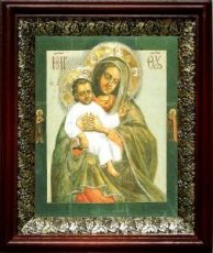 Евтропьевская икона Божьей Матери (19х22), темный киот