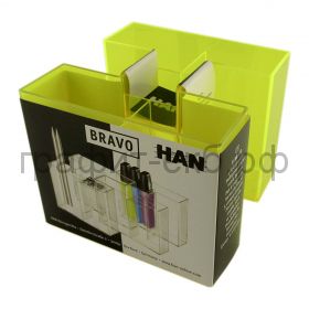 Подставка для ручек HAN Bravo прозр/жел  HA17456/75
