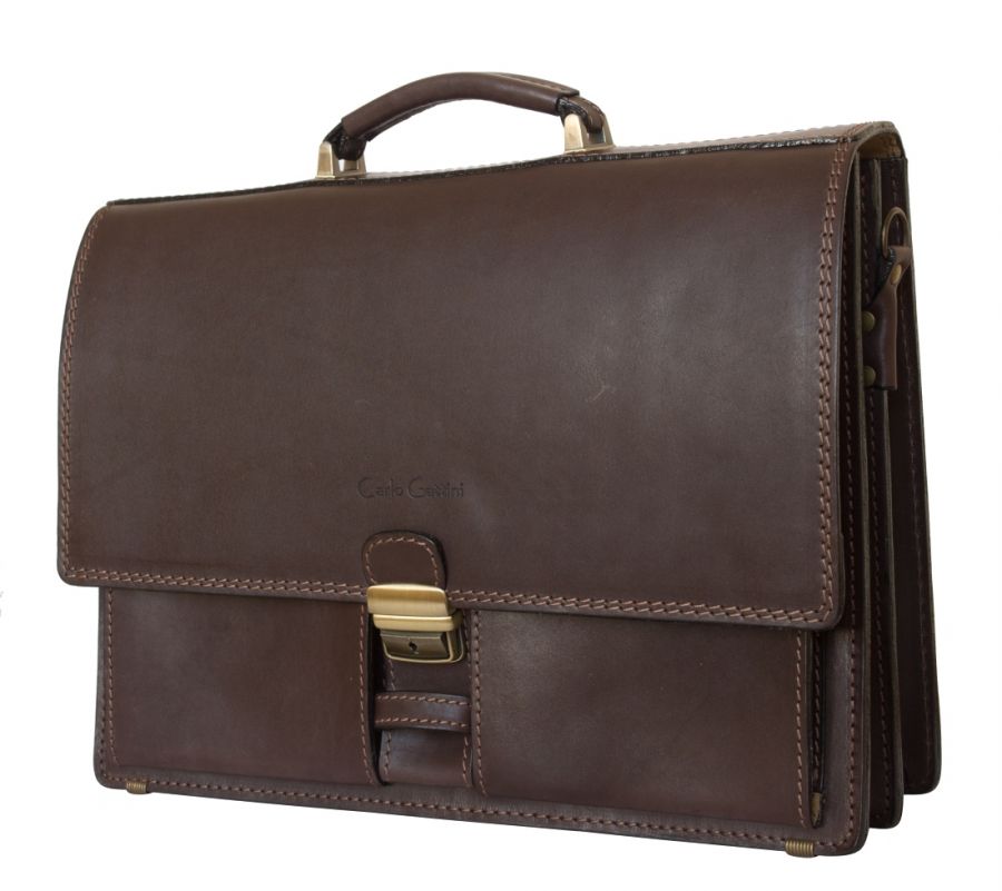Кожаный портфель Luriano brown 2009-31