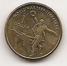 60 лет окончания второй мировой войны 1 доллар Австралия 2005