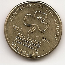 100 лет женской организации скаутов  1 доллар Австралия 2010