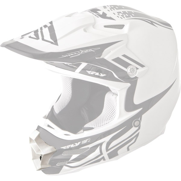 Fly - F2 Dub Step накладка вентиляции шлема, бело-черная