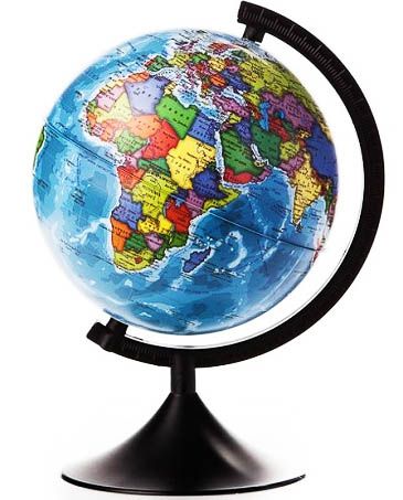 Глобус Земли политический 210 мм Рельефный