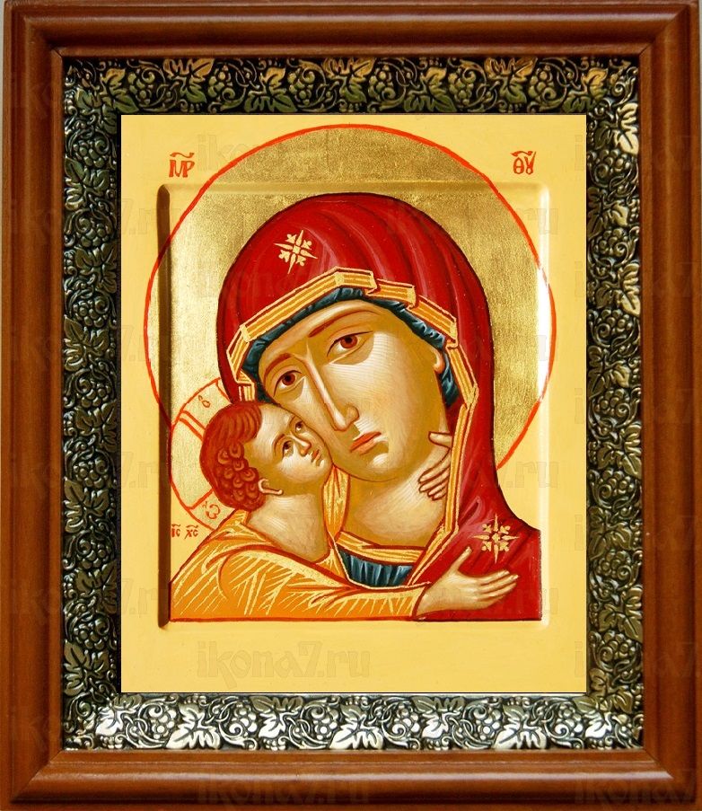 Игоревская икона Божьей Матери (19х22), светлый киот