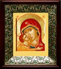 Игоревская икона Божьей Матери (21х24), киот со стразами