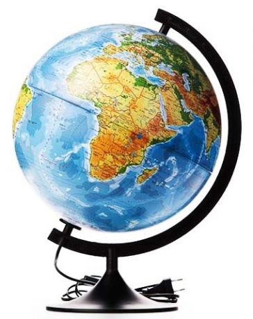 Глобус Земли физико-политический 320 мм с подсветкой