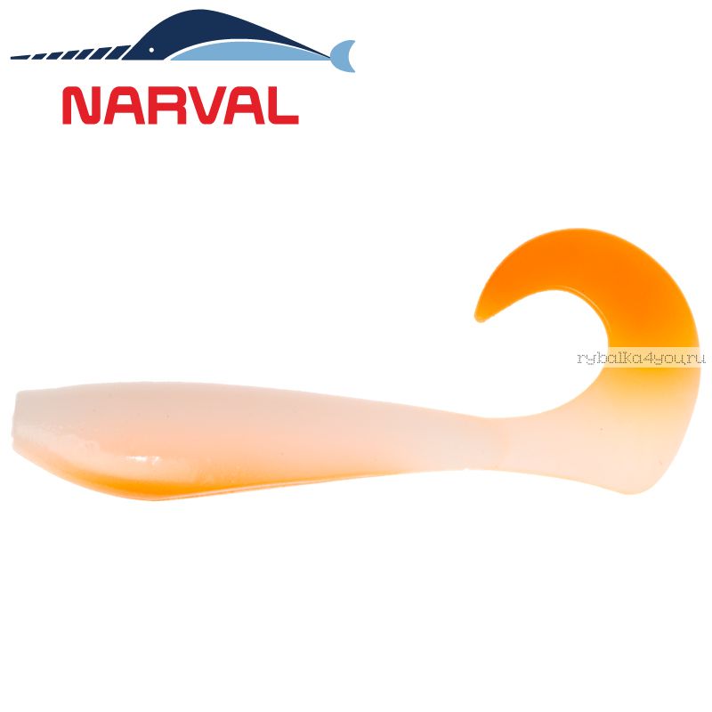 Мягкие приманки Narval Curly Swimmer 12sm #010 White Rabbit (4 шт в уп)