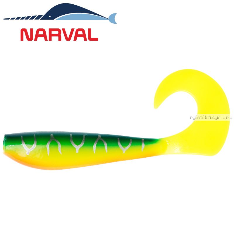 Мягкие приманки Narval Curly Swimmer 12sm #002 Blue Back Tiger (4 шт в уп)