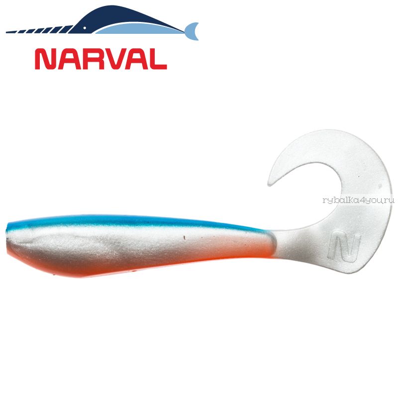Мягкие приманки Narval Curly Swimmer 12sm #001 Blue Back Shiner (4 шт в уп)