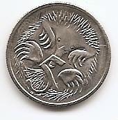 Ехидна (Регулярный выпуск) 5 центов Австралия 2005