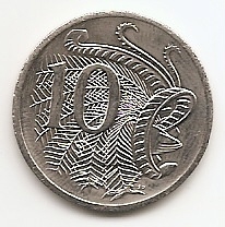 Лирохвост (Регулярный выпуск) 10 центов Австралия 2005
