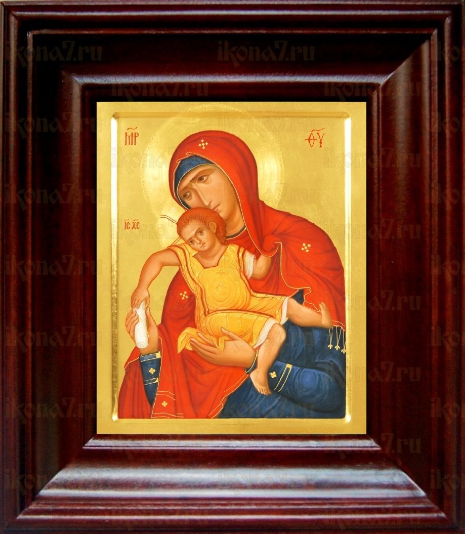 Киккская (Милостивая) икона Божьей Матери (21х24), простой киот