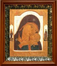 Корсунская икона Божьей Матери (19х22), светлый киот