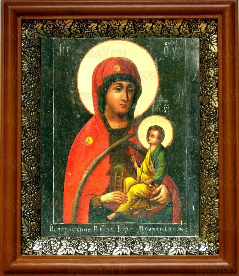 Молченская икона Божьей Матери (19х22), светлый киот