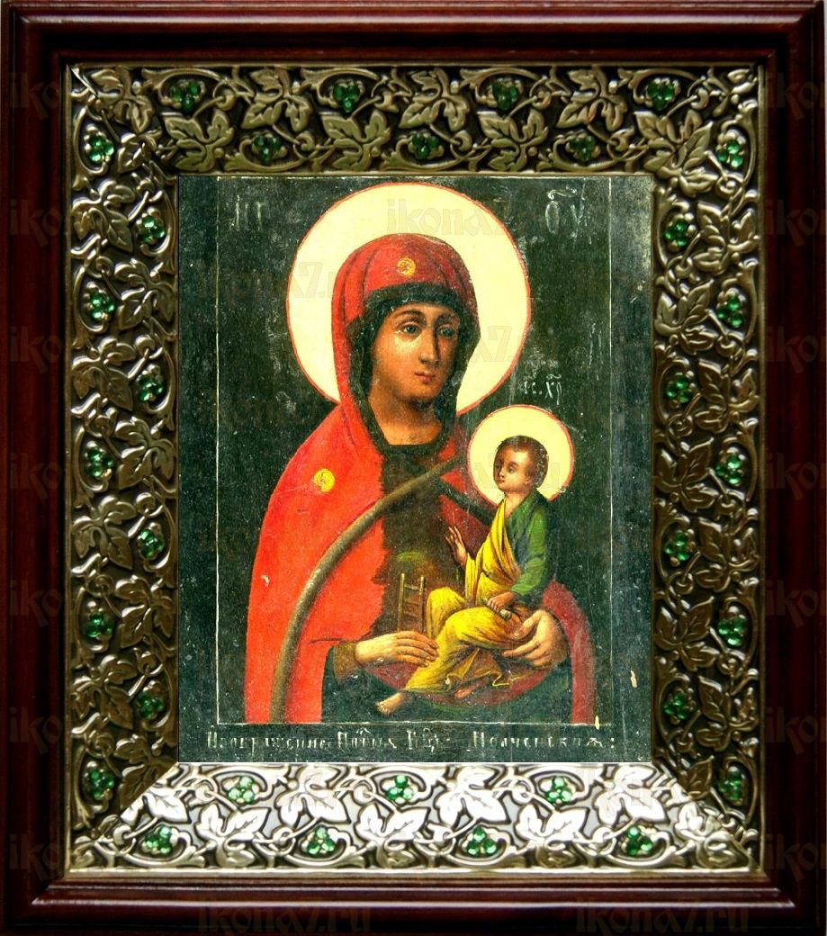 Молченская икона Божьей Матери (21х24), киот со стразами