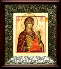 Молченская икона Божьей Матери (21х24), киот со стразами