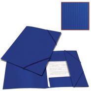 Папка на резинках BRAUBERG Contract синяя /50 221797