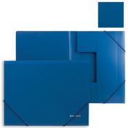 Папка на резинках BRAUBERG Стандарт синяя 0,5мм/10 221623
