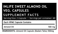 Масло сладкого миндаля (500мг капсула) Инлайф | INLIFE Sweet Almond Oil Capsules 500mg