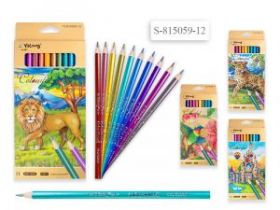 Набор цветных карандашей, 12 цветов "Металлик" (арт. 815059-12) (12938)