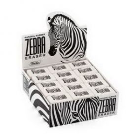 Ластик из натурального каучука "Hatber. Zebra", 32х18х8 мм (арт. 14231) (16880)