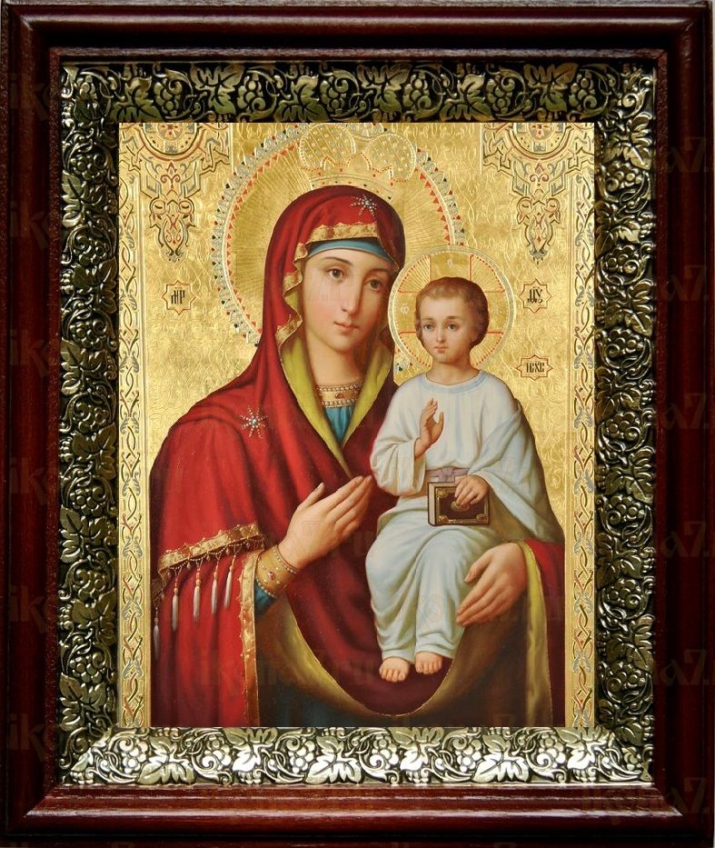 Оршанская икона Божьей Матери (19х22), темный киот