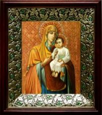 Песчанская икона Божьей Матери (21х24), киот со стразами